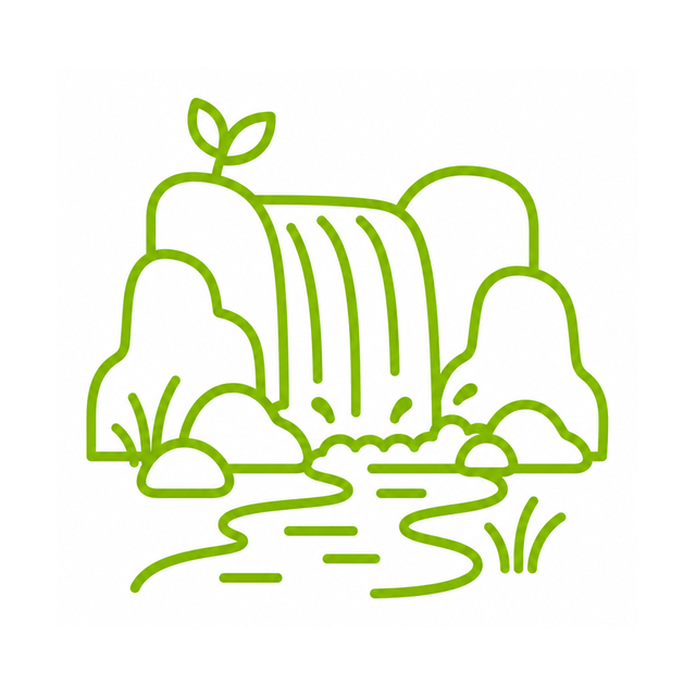 Icono de cascadas y riachuelos