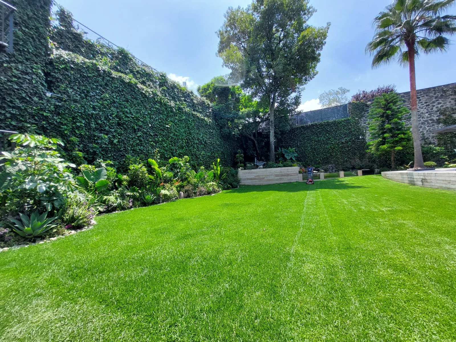 Jardín residencial amplio
